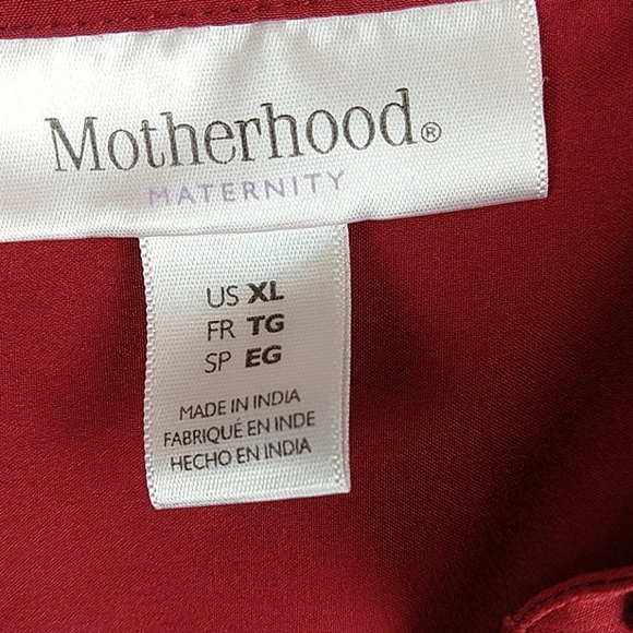 Red LS Drawstring Shirttail Adj. Sleeve Dress - Picture 3 of 12